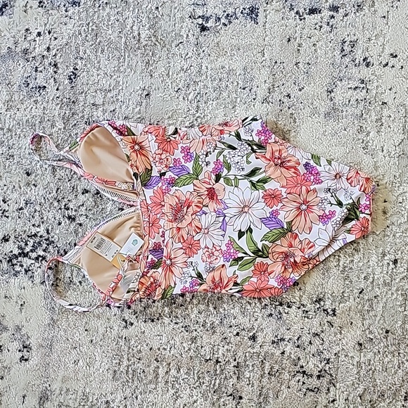 Nwt Kona Sol One Piece Floral Bathing Suit Size Medium - Picture 2 of 2